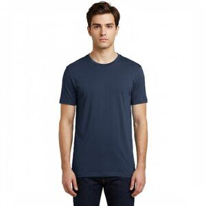 Logistik Unicorp Navy Blue Cotton-Blend Tee - Medium, Made in Canada
